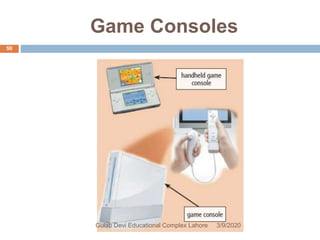 Game Consoles
3/9/2020Gulab Devi Educational Complex Lahore
50
 