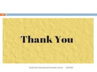 3/9/2020Gulab Devi Educational Complex Lahore
59
 