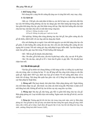 Baìi giaíng Kãút cáúu gäù
--------------------------------------------------------------------------------------------------------
-------------------------------------------------------------------------------------------------------
Trang 14
3. Khäúi læåüng riãng:
- Noïi chung khi γ caìng låïn thç cæåìng âäü caìng cao vaì caìng khoï mäúi, moüt, muûc, chaïy.
4. Caïc bãûnh táût:
- Màõt cáy: Chäù gäúc cuía caình âám tæì thán ra, caïc thåï bë læåün veûo, máút tênh cháút liãn
tuûc (caïc thåï khäng truìng phæång cuía læûc taïc duûng) gáy nãn hiãûn tæåüng táûp trung æïng suáút
laìm giaím khaí nàng chëu læûc, gáy khoï khàn trong chãú taûo. Âàûc biãût aính hæåíng âãún cáúu kiãûn
chëu keïo hay cáúu kiãûn chëu uäún coï màõt nàòm trong vuìng keïo.
Gäù loaûi A: Khäng cho pheïp coï màõt
Gäù loaûi B: Khäng cho pheïp quaï 1 màõt trãn 1m daìi
- Thåï nghiãng: Khäng nàòm truìng phæång truûc doüc thåï gäù, laìm giaím cæåìng âäü cuía
gäù ráút nhiãöu, nháút laì âäúi våïi caïc æïng suáút taïc duûng doüc thanh.
- Khe næït (thæåìng do co ngoït): Laìm máút tênh nguyãn veûn nãn khaí nàng chëu læûc cuía
gäù giaím; Êt aính hæåíng âãún cæåìng âäü neïn doüc thåï; chuí yãúu aính hæåíng âãún cæåìng âäü neïn
ngang thåï vaì træåüt; Vãút næït vuäng goïc æïng suáút phaïp laì nguy hiãøm nháút. Taûo khe âæûng håi
næåïc laìm gäù áøm, gáy muûc bãn trong aính hæåíng cháút læåüng gäù.
- Mäúi: Mäúi àn gäù ráút nhanh, khoï phaït hiãûn.
- Muûc: Do náúm, gäù bë biãún maìu, cáúu truïc bë phaï hoaûi, mãöm, xãúp, vuûn naït R giaím.
- Moüt: Do sáu âuûc, màût gäù coï läù ≈ 3mm laìm R giaím vaì gáy báøn. Täúc âäü phaï hoaûi
cháûm hån mäúi.
3.8 Váún âãö baío quaín gäù:
- Váût liãûu gäù tæû nhiãn noïi chung khäng coï khaí nàng tæû baío vãû chäúng laûi sæû phaï hoaûi
cuía coìn truìng, náúm vaì choïng hæ haûi. Vç váûy âãø tàng tuäøi thoü cäng trçnh chuïng ta cáön baío
quaín gäù. Nghë âënh 10CP quy âënh moüi loaûi gäù tæì nhoïm VI tråí xuäúng phaíi âæåüc xæí lyï
træåïc khi sæí duûng. Näüi dung baío quaín bao gäöm viãûc xæí lyï bàòng hoaï cháút cuîng nhæ duìng
caïc biãûn phaïp kyî thuáût khaïc.
1. Phoìng mäúi: Phaï hoaûi nhanh, khoï phaït hiãûn. Biãûn phaïp phoìng mäúi: Ngàn khäng
cho mäúi thám nháûp vaìo gäù, táøm thuäúc vaìo chán cäüt chän trong âáút. Phaït hiãûn vaì diãût caí täø
mäúi bàòng hoaï cháút. Khäng âãø mäúi láy lan tæì khu væûc naìy sang khu væûc khaïc.
2. Phoìng moüt: Sáu âuûc gäù, âaìo hang, gáy báøn vaì giaím khaí nàng chëu læûc cuía gäù.
Biãûn phaïp phoìng træì: Loaûi træì âiãöu kiãûn sinh træåíng: Ngám næåïc cho bäüt gäù träi âi, sån kên
màût gäù.
3. Phoìng haì: Thæåìng gàûp khi kãút cáúu laìm viãûc trong vuìng næåïc màûn, næåïc låü. Biãûn phaïp
phoìng træì: Thiu gäù âënh kyì laìm gäù chaïy seïm thaình låïp than moíng bãn ngoaìi; duìng gäù cæïng ( thiãút
mäüc), deío ( tãúch); gäù coï nhæûa ( baûch âaìn); âãø nguyãn låïp voí cáy; boüc kãút cáúu bàòng kim loaûi, äúng
saình , amiàng; Duìng hoaï cháút Creozot, CuSO4
 