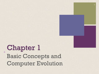+
Chapter 1
Basic Concepts and
Computer Evolution
1
 