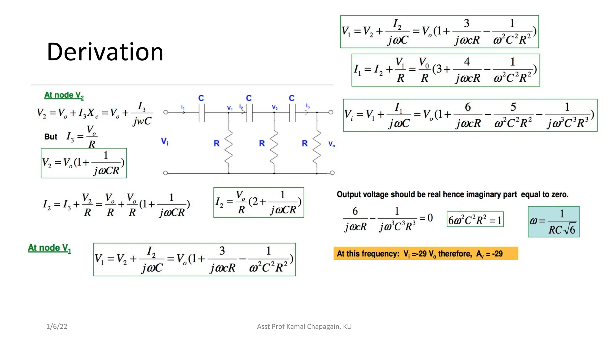 Derivation
1/6/22 Asst Prof Kamal Chapagain, KU
 