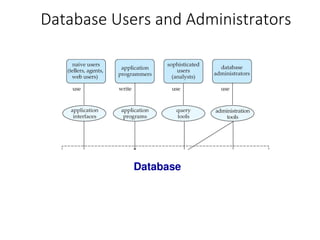 Database Users and Administrators
Database
 