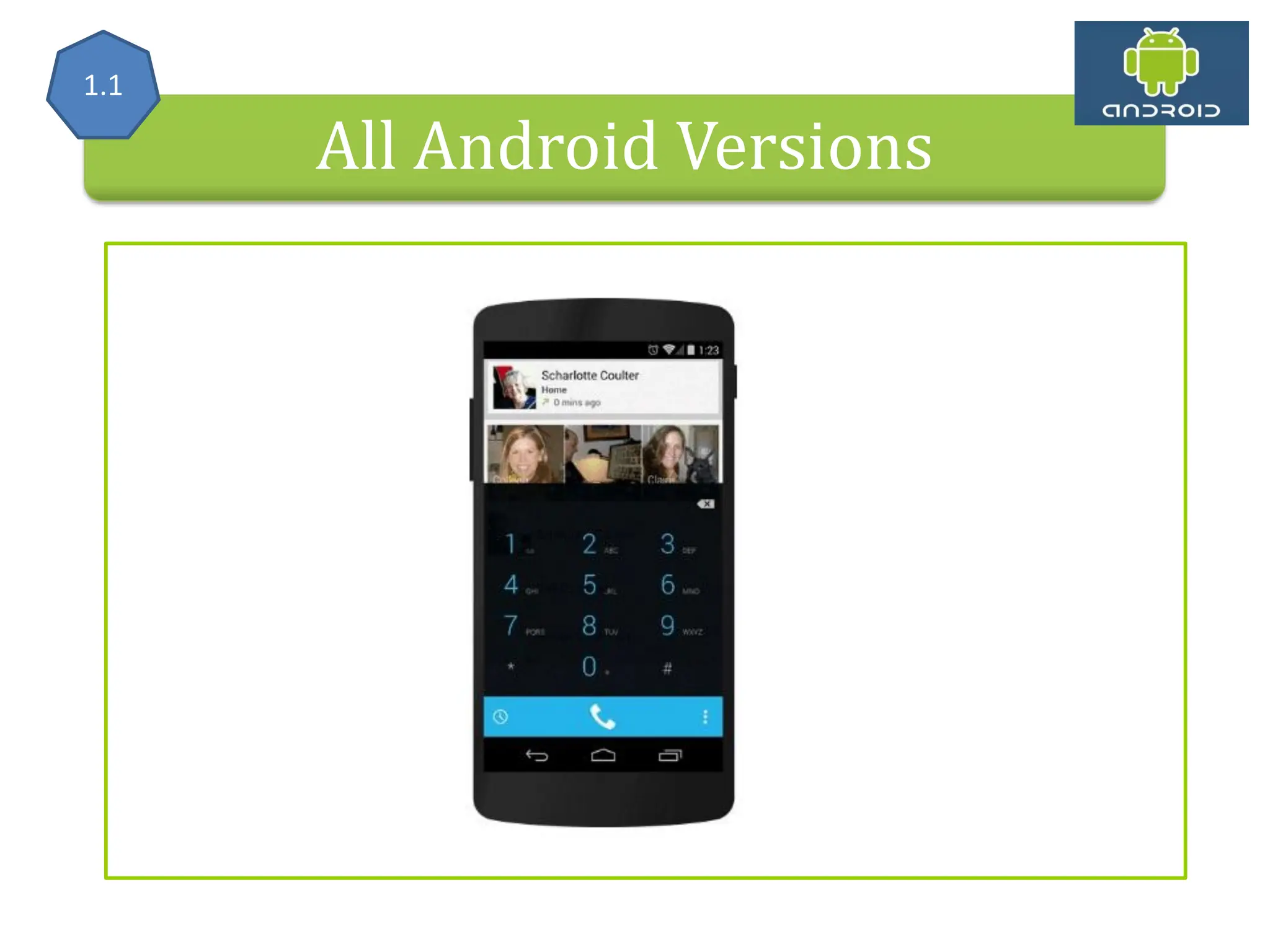 All Android Versions 1.1 