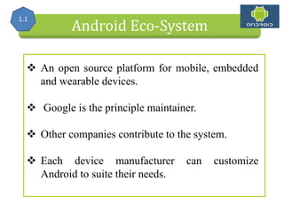 Introduction to Android Operating System | PDF