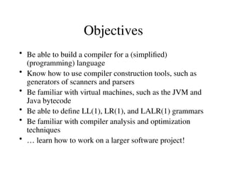 Intro to compiler construction, interpreters and other tools | PPT