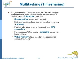 introduction to operating system- main concepts | PDF