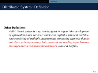 Comprehensive Introduction to Distributed Systems in Software ...