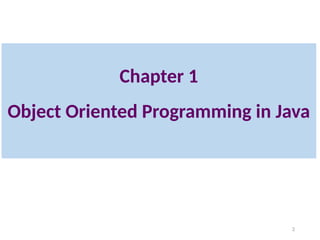 Comprehensive Introduction to Object Oriented Programming in Java | PPTX