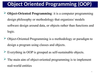 Comprehensive Introduction to Object Oriented Programming in Java | PPTX