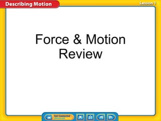 Force & Motion
Review
 
