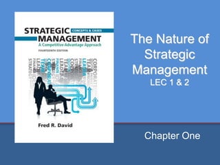 The Nature of
Strategic
Management
LEC 1 & 2
Chapter One
 