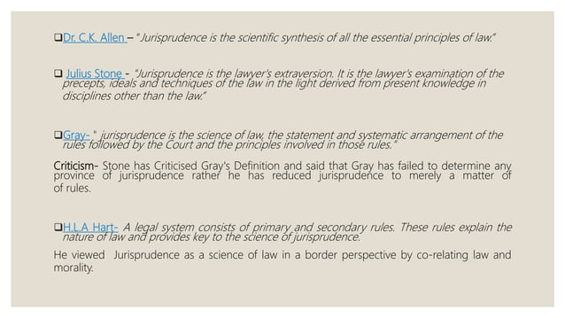 Introduction to Jurisprudence | PPTX | Law