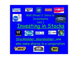 Ch 1 Investing In The Stock Market