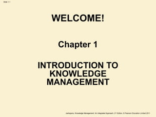 Chapter 1 - Knowledge Management-Introduction | PPT