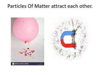 Particles Of Matter attract each other.
 