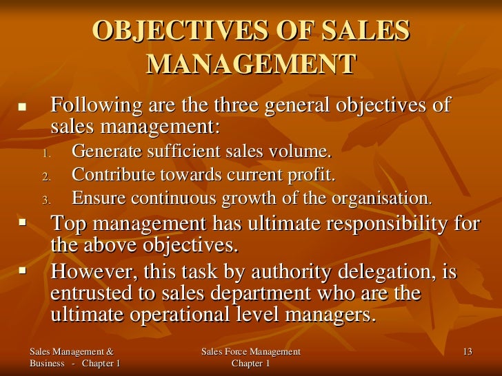 salesman objectives