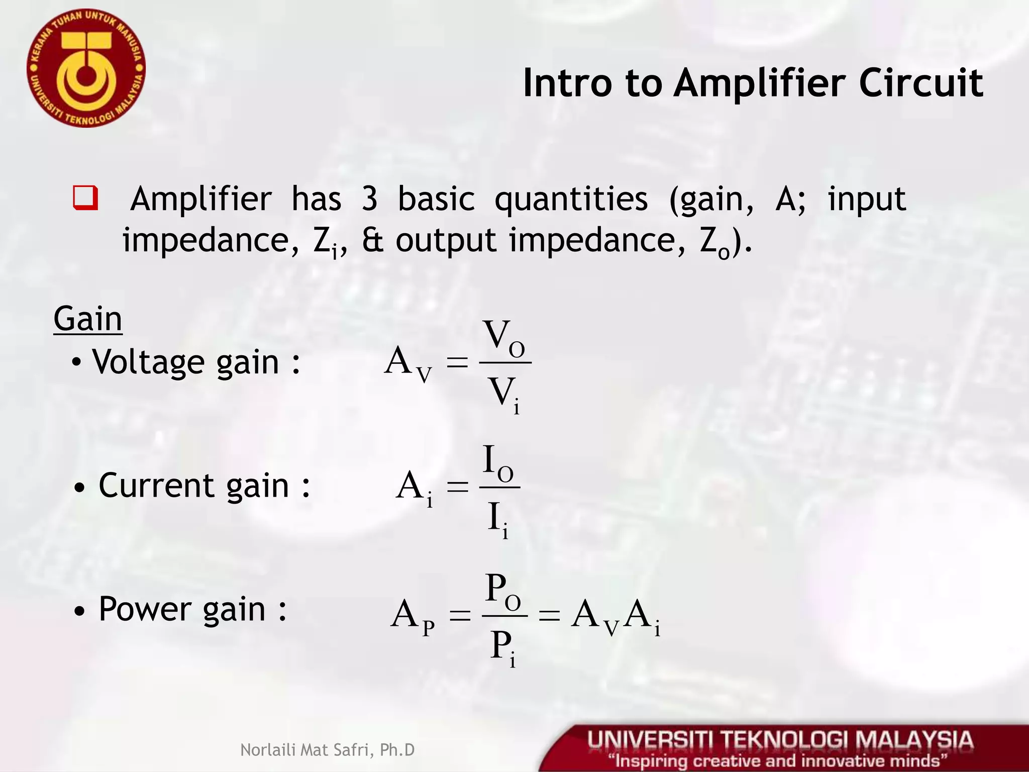BJT as an amplifier