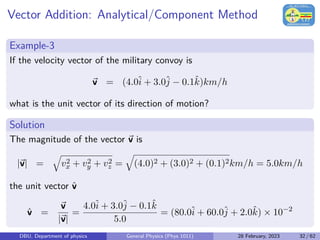 General Physics (Phys 1011): Vectors Basics | PDF