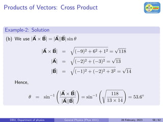 General Physics (Phys 1011): Vectors Basics | PDF
