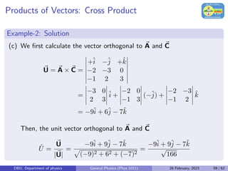 General Physics (Phys 1011): Vectors Basics | PDF