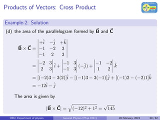 General Physics (Phys 1011): Vectors Basics | PDF