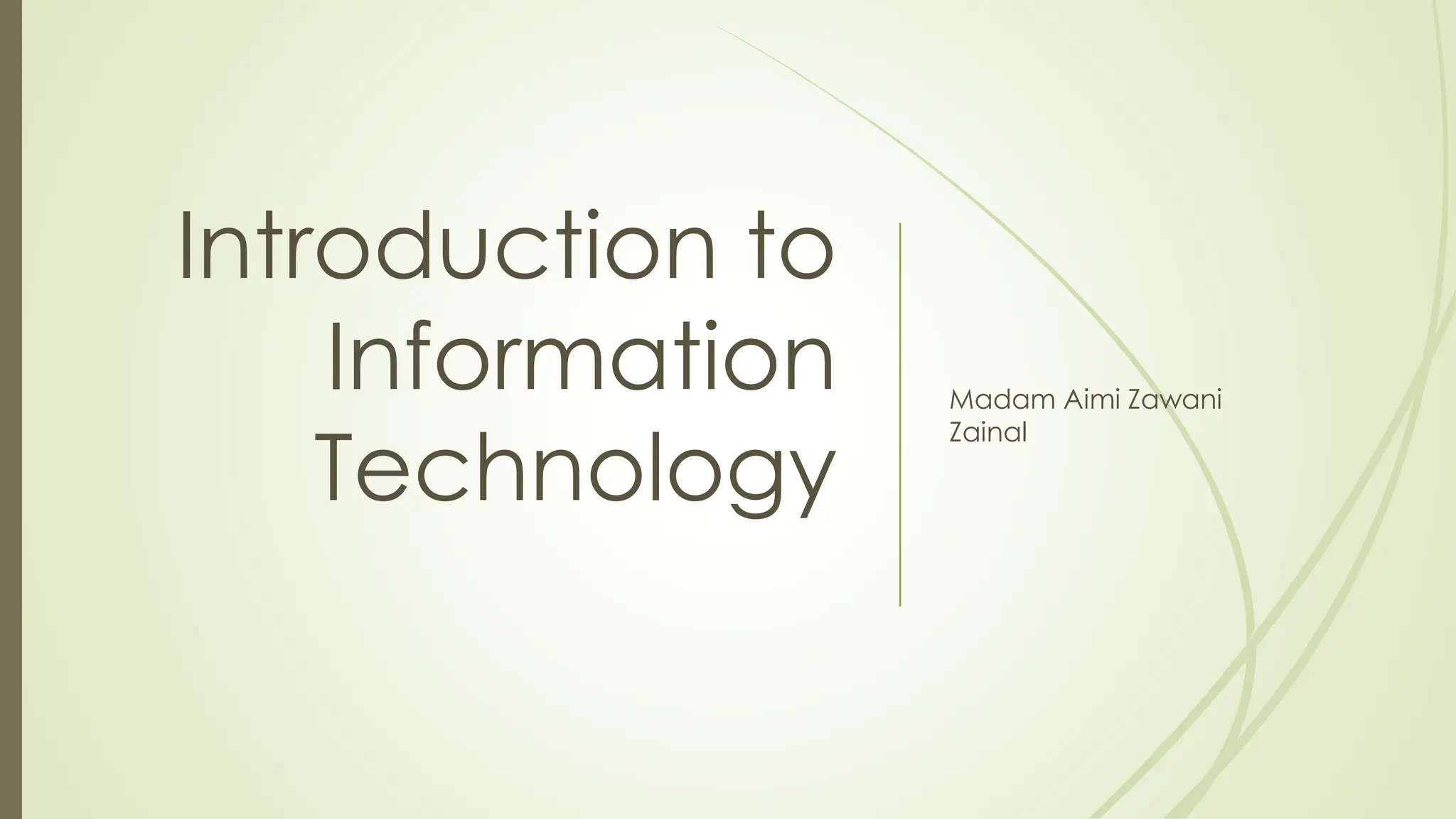 1.0 Introduction to Information Technology | PDF