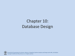 Chapter 10: Database Design 