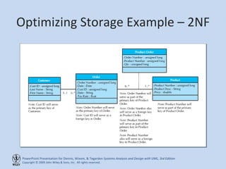 Optimizing Storage Example – 2NF 