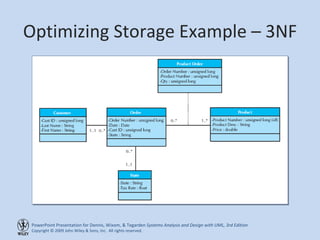Optimizing Storage Example – 3NF 