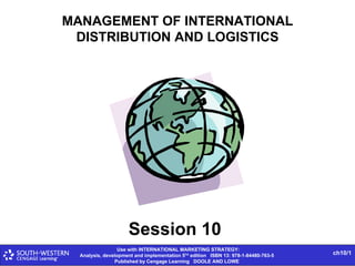 MANAGEMENT OF INTERNATIONAL DISTRIBUTION AND LOGISTICS Session 10 