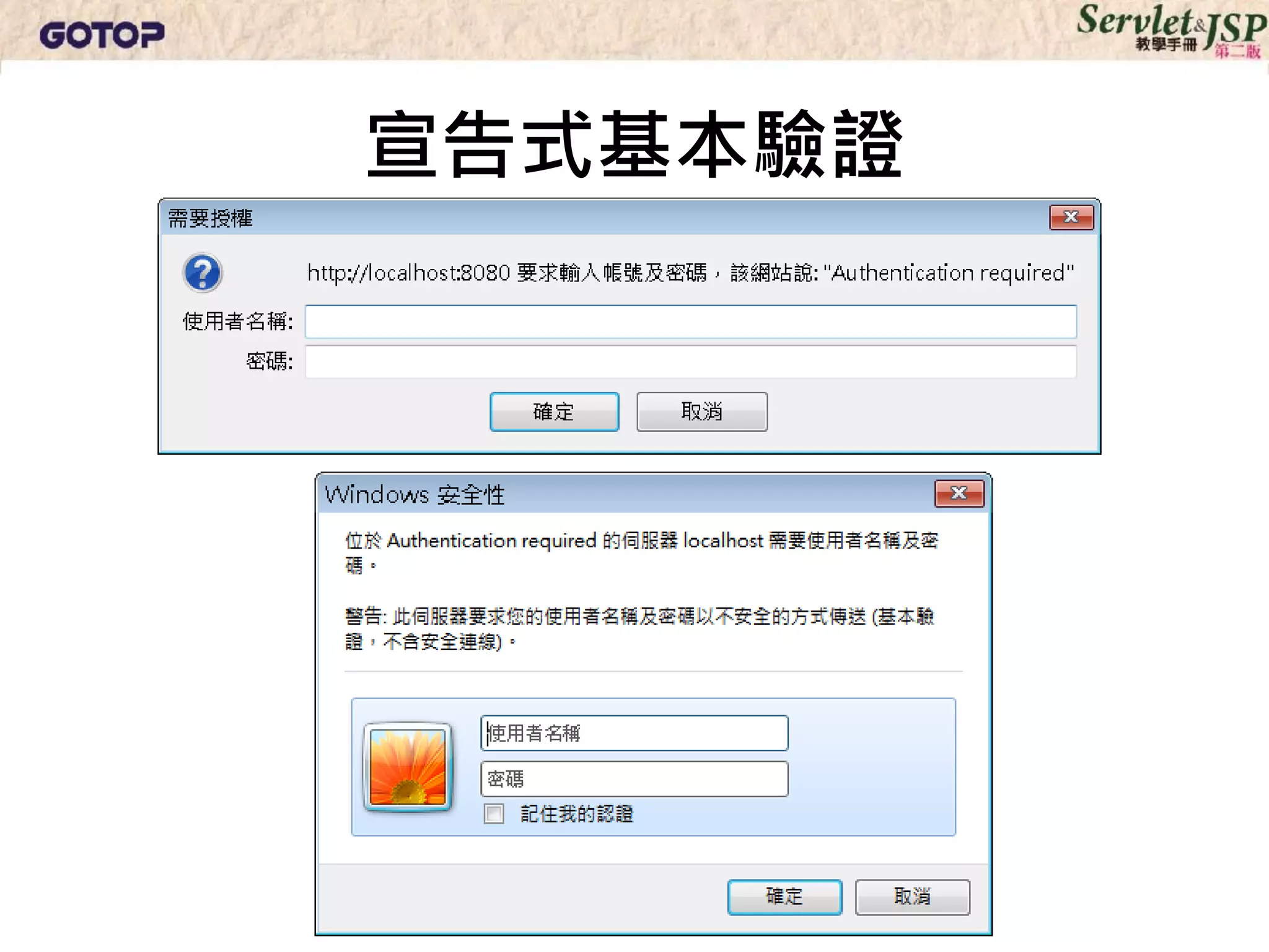 宣告式基本驗證
 