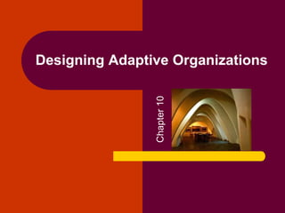 Designing Adaptive Organizations
Chapter10
 