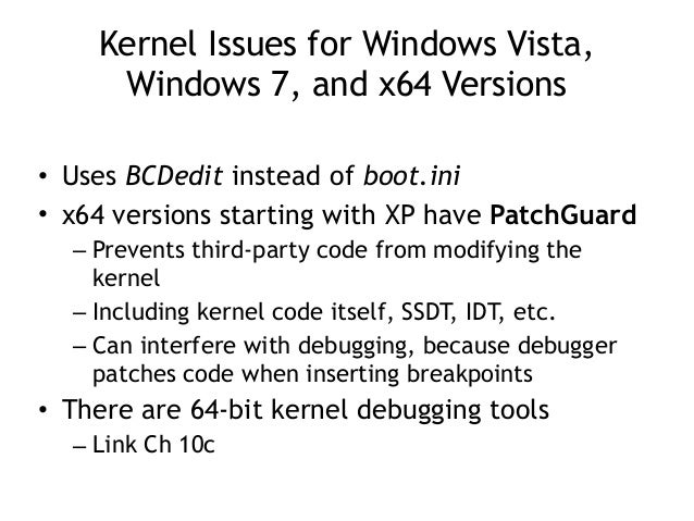 Kernel Debug Windows Vista