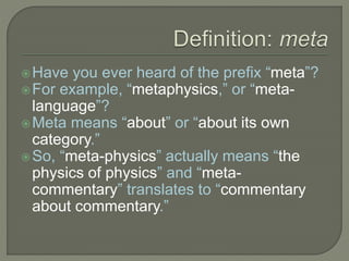 Metacommentary: Definition and Examples (2023)