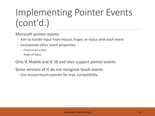 Ch10 - Programming for Touchscreens and Mobile Devices | PPTX