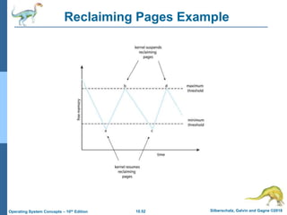 10.52 Silberschatz, Galvin and Gagne ©2018
Operating System Concepts – 10th Edition
Reclaiming Pages Example
 