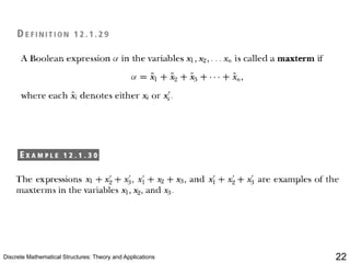 Discrete Mathematical Structures: Theory and Applications 22
 