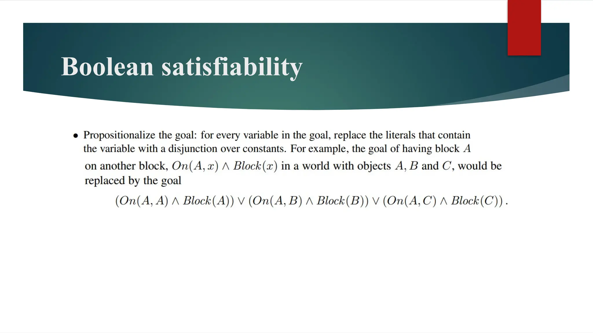 Boolean satisfiability
 