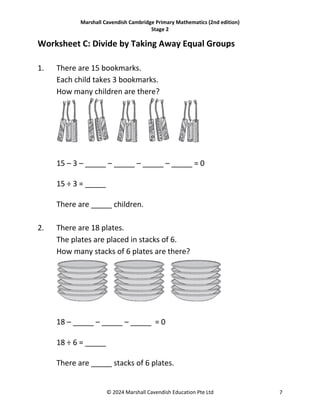 Stack Division Worksheet Marshall Cavendish Cambridge Primary Mathematics: Division Remediation ...
