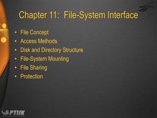 Ch10 file system interface | PPT