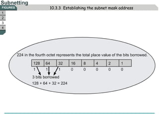 10.3.3  Establishing the subnet mask address  