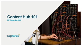 Content Hub 101
20th September2022
 