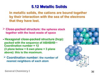 Metallic Solid Ex CH101_Chap5.ppt_hoa dai cuong 1_lien ket hoa hoc | PPT
