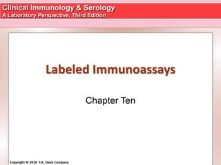 Clinical Immunology & Serology
A Laboratory Perspective, Third Edition
Copyright © 2010 F.A. Davis CompanyCopyright © 2010 F.A. Davis Company
Labeled Immunoassays
Chapter Ten
 