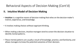 Ch 10 decision making ppt | PPTX