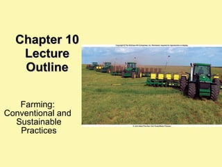 Chapter 10 Lecture Outline Farming:  Conventional and  Sustainable Practices 