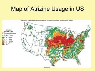 Map of Atrizine Usage in US 