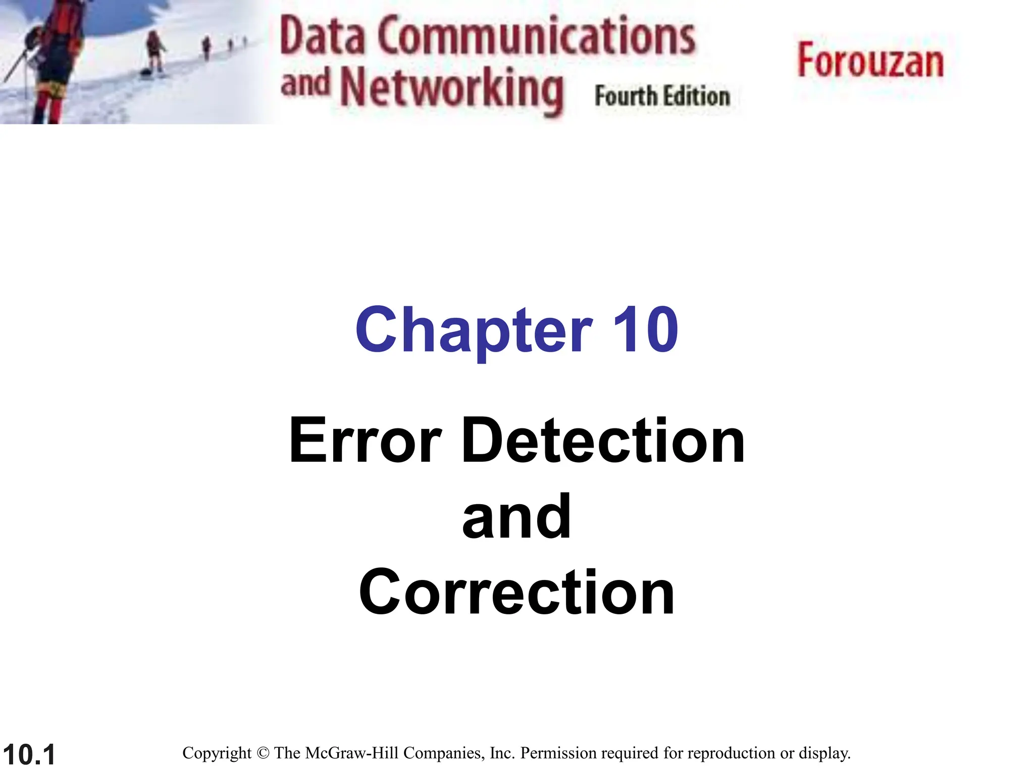 DCN Slides ch10 Error Detection and Correction.ppt