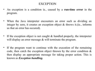 Comprehensive Guide to Java Exception Handling and Error Management | PPTX
